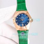 KB Factory Swiss Replica Omega Constellation Manhattan Blue Dial Green Strap